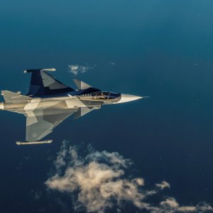 Another Gripen E in the air.